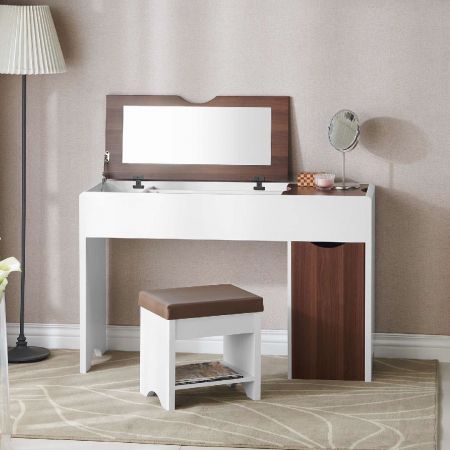 Simple Fresh Style Makeup Table and Chair Combination - Nordic Simple Small Fresh Style Makeup Table and Chair Combination